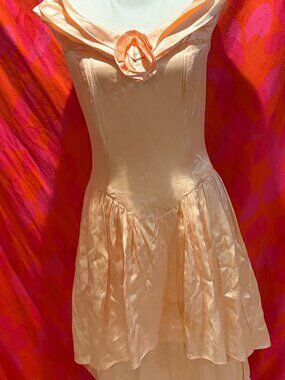 Vintage 80s prom dress - size medium - some light staining